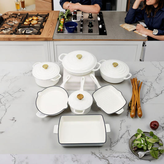 cocotte en fonte blanc