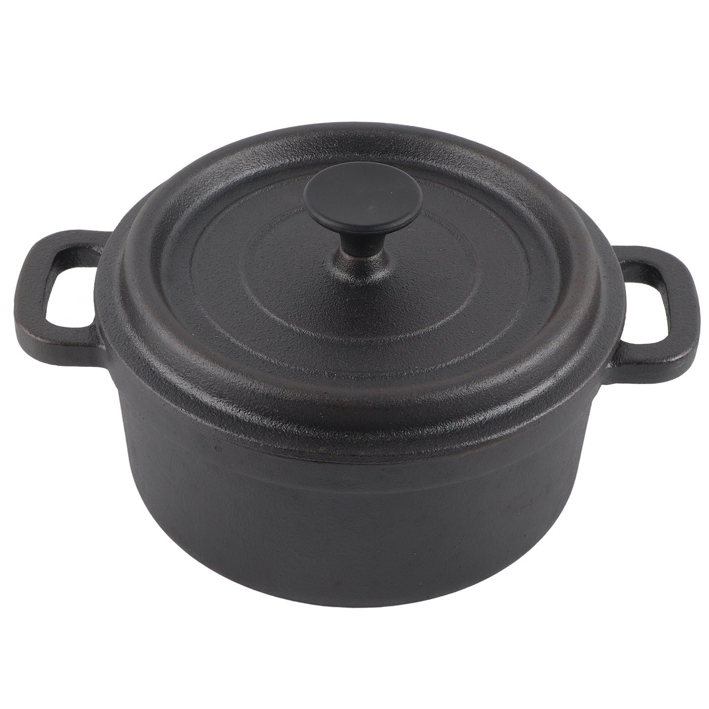 cocotte en fonte couvercle poignee noir