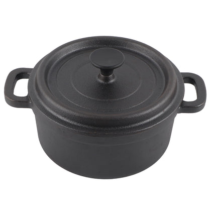 cocotte en fonte couvercle poignee noir