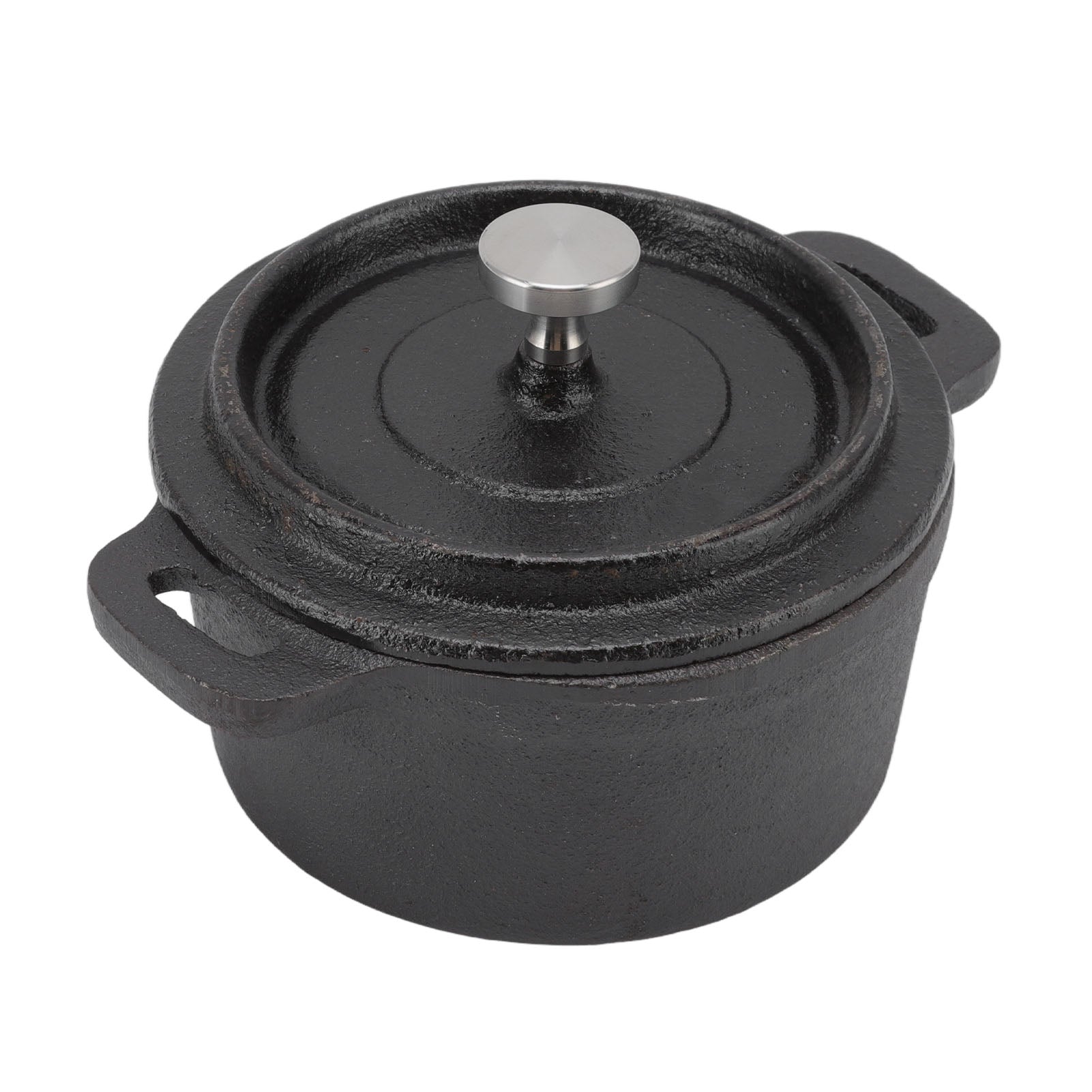 cocotte en fonte noir couvercle