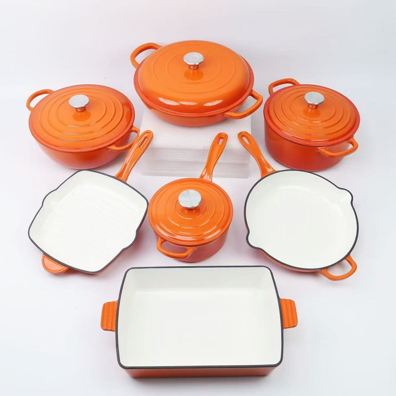 cocotte en fonte orange trois plat four