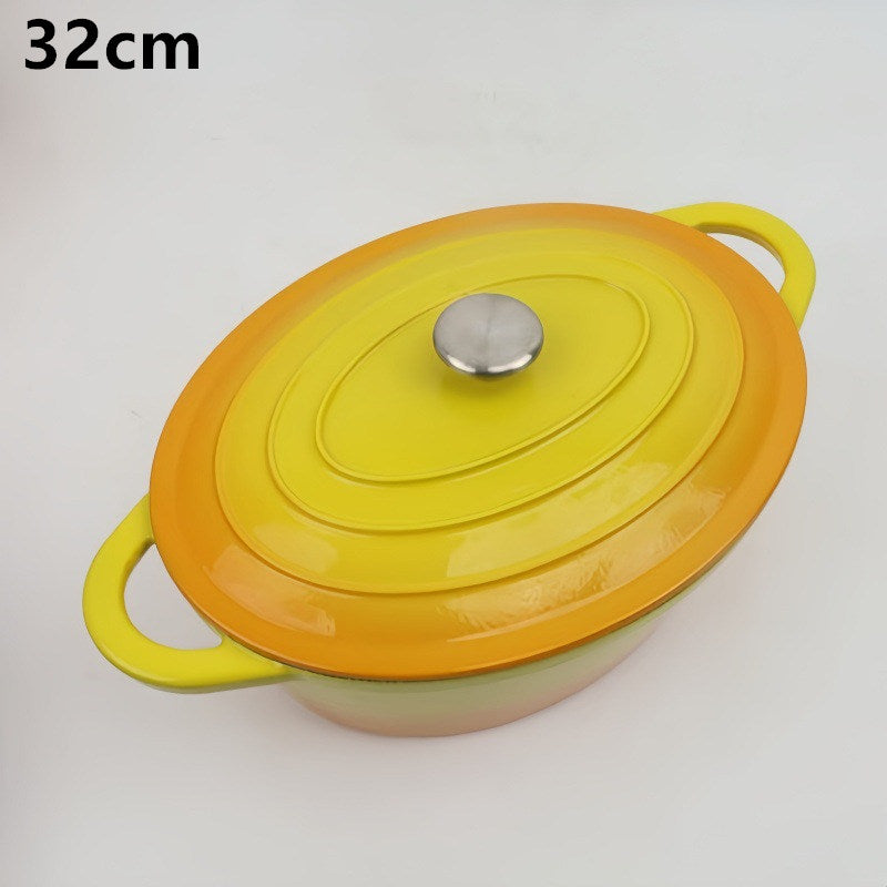 cocotte fonte ovale jaune