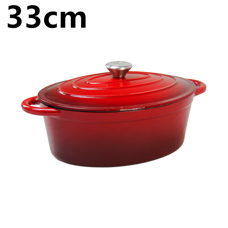 cocotte fonte ovale rouge 33 cm