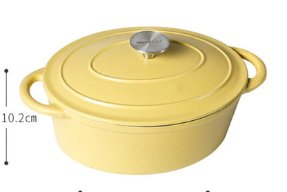 cocotte jaune couvercle hauteur 10 cm largeur 27 cm