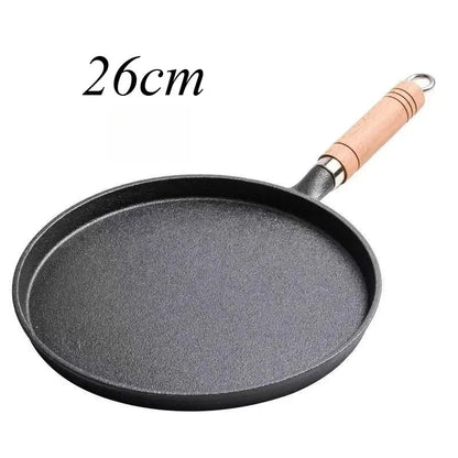 crepiere manche bois 26 cm