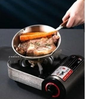 poele en inox steak carotte