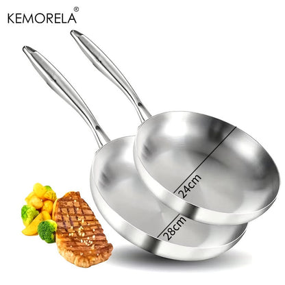 poele inox ensemble 2 pieces 24 28 cm
