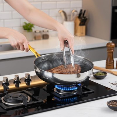 Poele inox va sur tous feux
